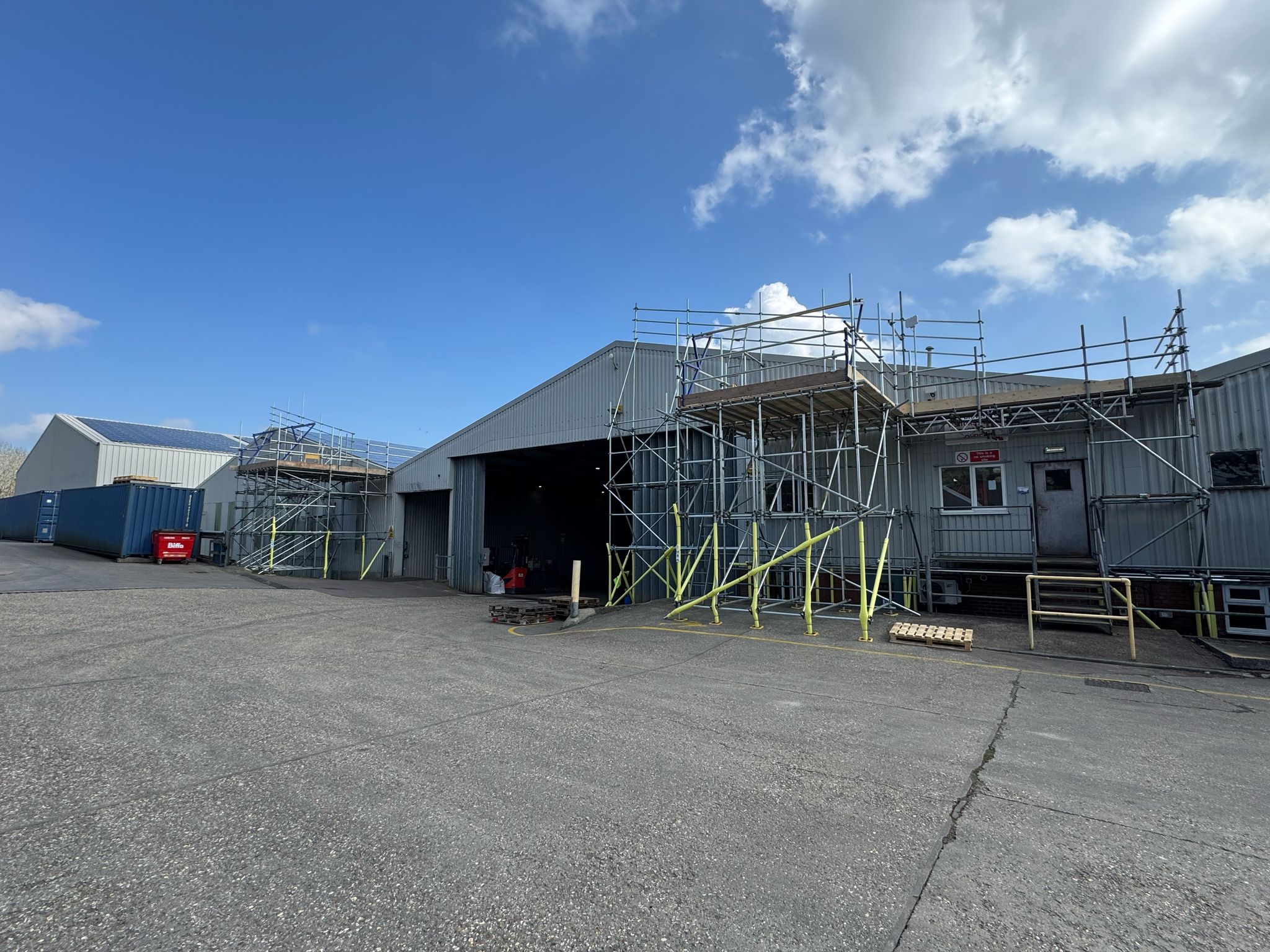 CISRS-trained scaffolders inspecting safe scaffold system in East Devon