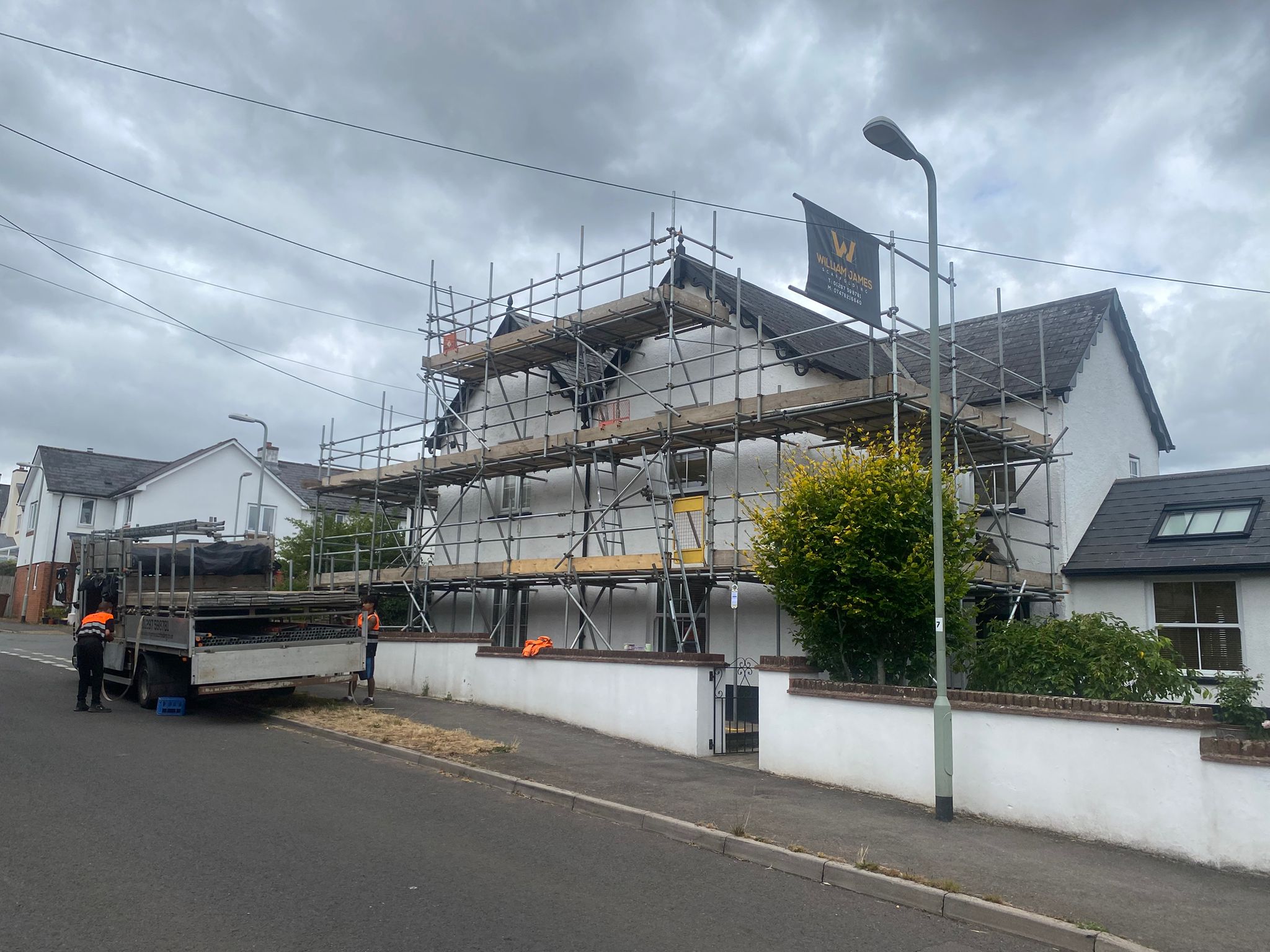 Domestic scaffolding project in East Devon